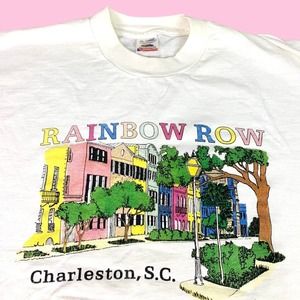 Vintage 80s Charleston South Carolina Rainbow Row T-shirt